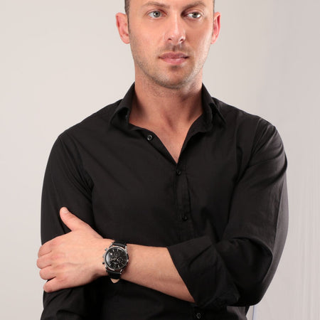 Orologio PHILIP WATCH uomo Sunray crono pelle nero