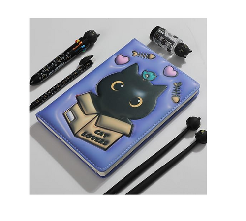 ITOTAL - NOTEBOOK A5 ITOTAL 3D SQUISHY GATTO NERO