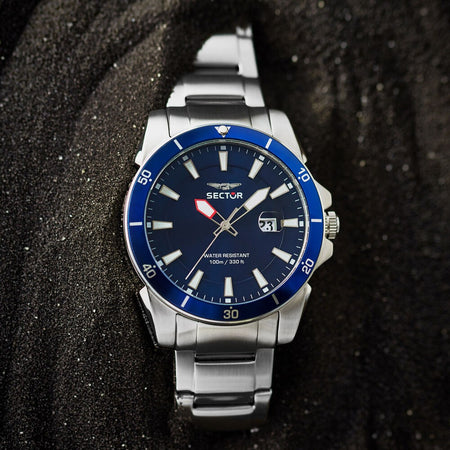 Sector 450 – Orologio Uomo Acciaio Datario Blu (R3253276012)