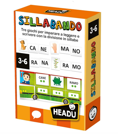 Headu - Sillabando Tre Giochi Per Imparare A Leggere E Scrivere Con La Divisione In Sillabe (3/6 Anni)