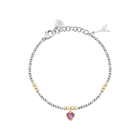 Bracciale Emily in Paris – Cuore Rosa e Acciaio Bicolor (SAIX31)