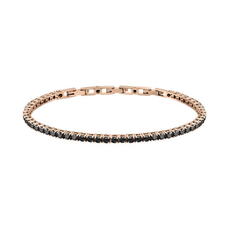 Bracciale Uomo Morellato Tennis Argento Nero Zirconi (SATT01)