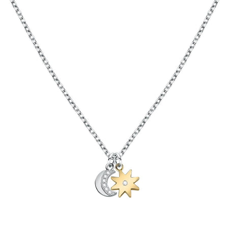 Collana Morellato Donna Luna e Stella Bicolore con Cristallo (SAUY03)