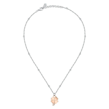 Collana Morellato Donna Quadrifoglio Rose Gold con Cristallo (SAUY05
