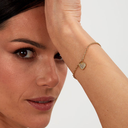 Bracciale Morellato Cuore Dorato con Cristalli Bianchi (SAVZ19)