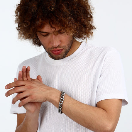 Bracciale Uomo Sector Bold in Acciaio Maglia Grossa (SAXS04)