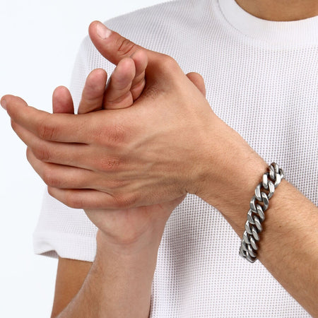 Bracciale Uomo Sector Bold in Acciaio Maglia Grossa (SAXS04)