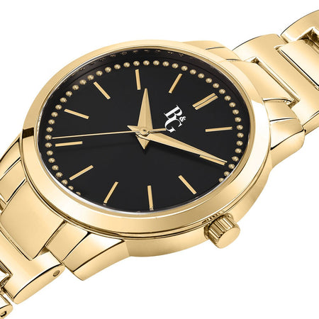 B&G Crystal – Orologio Donna Oro Nero Elegante (R3853303502)