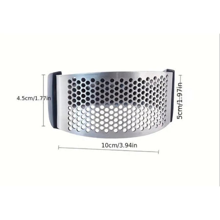 Schiaccia Aglio Premi In Acciaio Satinato Con Impugnatura Ergonomica Antiscivolo