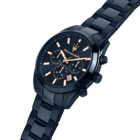 Maserati Blue Edition – Orologio Uomo Nero e Oro Rosa (R8873626003)