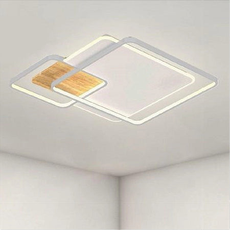 Plafoniera Led 40w Quadrati Bianco Lampadario Soffitto Moderno Luce Naturale 70852