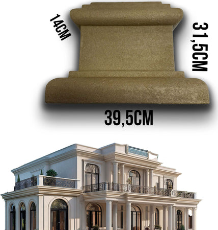 €19,99pz-***-STOCK-***-Fregio-capitello-cimasa-per-esterno-in-xps-resinati-39,5x31,5x14cm-PDB10