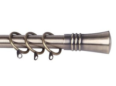 SCORRITENDA BRIXO ETRURIA TURBANTE FINITURA BRONZO BASTONE PER TENDE ARREDO CASA