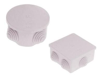 SCATOLE STAGNE DERIVAZIONE IP44 MM.40X80X80 COMPONENTI ELETTRICI