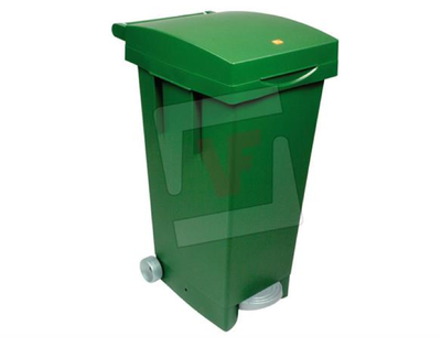 BIDONE PATTUMIERA SPAZZATURA CON RUOTE C/PEDALE 80LT DIFFERENZIATA vari colori
