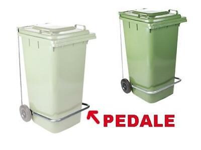 PEDALE PER BIDONI QUADRI CON RUOTE PER RIFIUTI RACCOLTA DIFFERENZIATA DA 240LT