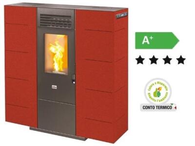 STUFE STUFA A PELLET QUEEN SLIM 6 POTENZA Kw/h 6,14 DIMENSIONI CM.89x25xH89