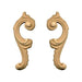 Fregio per Mobili in Pasta di Legno finitura Grezza Dx+Sx 35x92 mm art.03.4860
