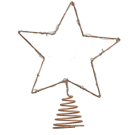 Puntale a forma di Stella, con 60 luci MicroLED per Albero di Natale, 25 cm