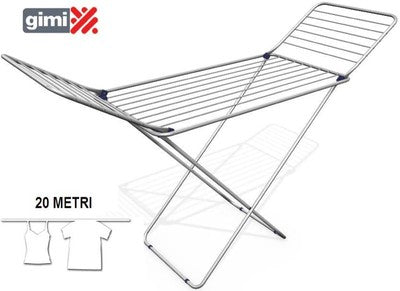STENDIBIANCHERIA A CAVALLETTO TERSO CM.173x56x91 h TOTALE 20MT DI FILO