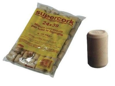TAPPI SUPER SINTETICI 24x39 UNIVERSALI TAPPO BOTTIGLIA CF. PZ 100