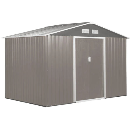 casetta utensili attrezzi esterno giardino casa armadio capanno box deposito 277x195x192cm, Grigia KT4845-031GYKT4