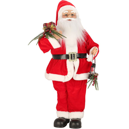 Babbo Natale con animazioni, movimenti e suoni, a batteria, decorazione da 40 x 95 cm