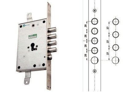 SERRATURE SERRATURA MOTTURA PER PORTE BLINDATE 85.771 3 CATENACCI MANO SX