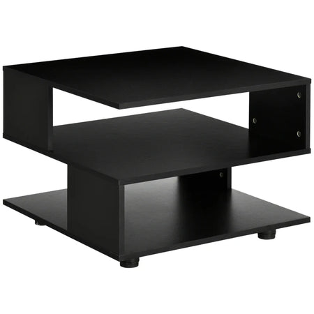 Tavolino in Legno 60x60x46 Nero GY4839-248BKGY4 , soggiorno salotto basso nero bianco marrone grgio design moderno sala moderno alto divano camera legno vetro rotondo