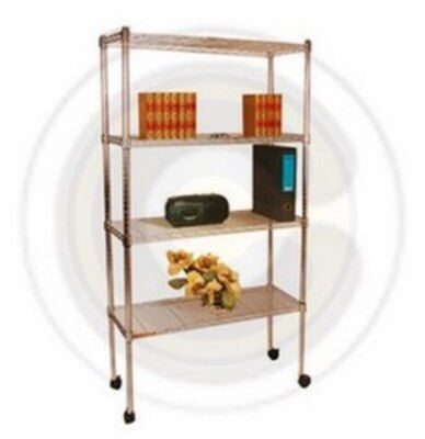SCAFFALE AMERICA IN ACCIAIO CROMATO 4P CM.45X45XH170