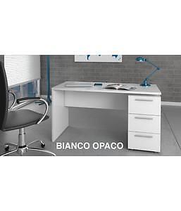 KIT SCRIVANIA STYLUS CON 3 CASSETTO CM. 138X60X74H BIANCO OPACO