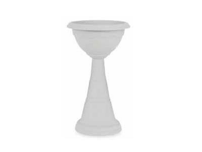 FIORIERA CALICE A COLONNA BIANCO 40x72H CM ARREDO GIARDINO ESTERNO