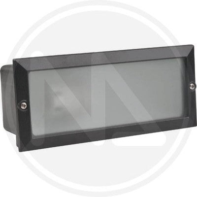 LAMPADA DA INCASSO A PARETE PER ESETERNI ED INTERNI CM. 23,3X10,1H NERA