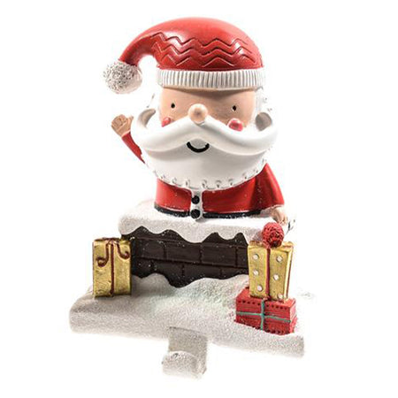 Supporti per calza di Natale, in resina resistente, set da 2 pezzi da 10 x 7 x 13.5 cm