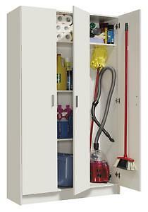 KIT ARMADIO SCARPIERA PORTASCOPE MULTIUSO 3 ANTE CM. 108X37X180H BIANCO