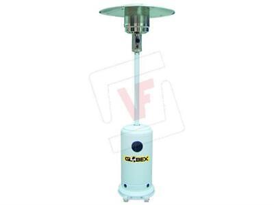 STUFA A GAS GPL A FUNGO GLOBEX CM. 222 CON RUOTE KW 13 COLORE BIANCO