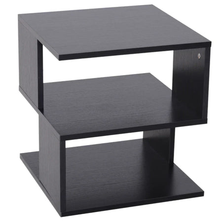 Tavolino basso Caffè in Legno Salvaspazio Nero 40x41x43 KJ5833-619BKKJ5 , soggiorno salotto basso nero bianco marrone grgio design moderno sala moderno alto divano camera legno vetro rotondo
