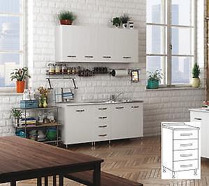 KIT CUCINA BASE 4 CASSETTI CM. 40X50X85H BIANCO