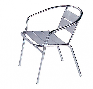 POLTRONA IN ALLUMINIO CLUB CM. 52X61X69H