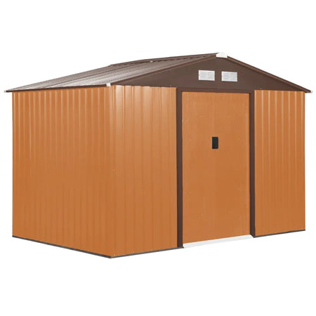 casetta utensili attrezzi esterno giardino casa armadio capanno box deposito 277x195x192cm, Gialla MJ6845-031YLMJ6