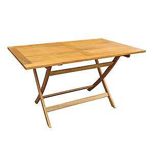 TAVOLO LEGNO DI ACACIA RETTANGOLARE PIEGHEVOLE CM. 140X80X72