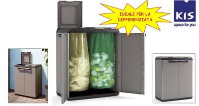 PATTUMIERA BASIC CM. 68x39x85H COLORE GRIGIO IDEALE PER DIFFERENZIATA