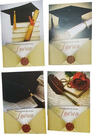 2-Biglietto-Auguri-Congratulazioni-Laurea-Con-Busta-Rosso-Cappello-Penna