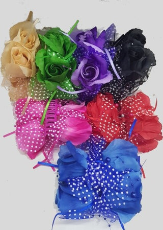 2-Fermaglio-Fermagli-Pinza-4-Fiori-Fiore-Rosa-Perle-Ferma-Capelli-Fermacapelli