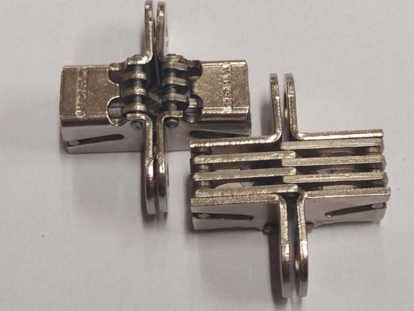 2-PEZZI---CERNIERA-INVISIBILE-IN-ACCIAIO-NICHELATO-CON-VITI---39x12MM