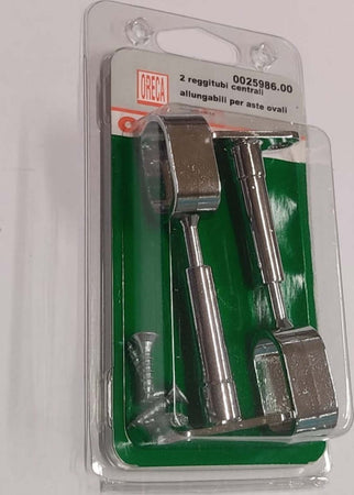 2-PEZZI---REGGITUBO-CENTRALE-ALLUNGABILE-A-LEGA-LEGGERA-CROMATA---PER-ASTE-OVALI-30x15MM---LUNGHEZZA-65-80MM