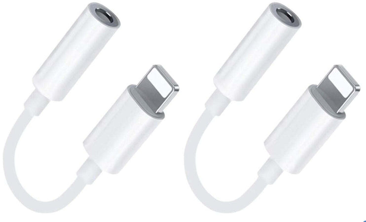 2 Pezzi Adattatore Cuffie per iPhone Lightning Jack 3.5 mm Aux Audio