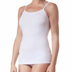 2 Pezzi Canotta In Microfibra Tyzi Con Spalline Strette Canottiera Elasticizzata Nera Donna