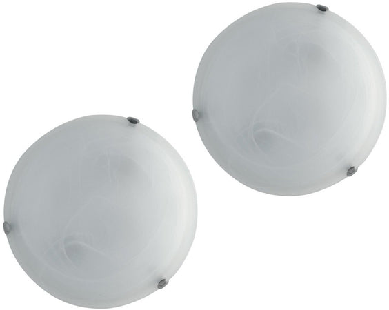 2 pezzi Plafoniera Applique Sferica Inspire Island Diametro 30 cm Alabastro E27 230V