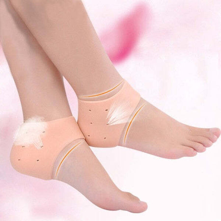 2-Pezzi-Protezione-Salva-Tallone-In-Silicone-Gel-Antidolore-Tacchi-Scarpe-Corsa